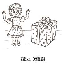 girl getting big gift